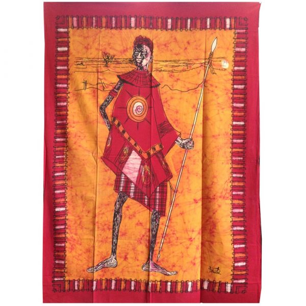 Fabric cotton India-Cazador Masai - artisan-140 x 210 cm