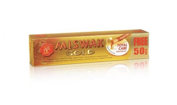 Dentífrico Natural Miswak Cuidado Toatal Edición Oro - (Salvadora Pérsica) Edición Oro - 120+50 gr Gratis
