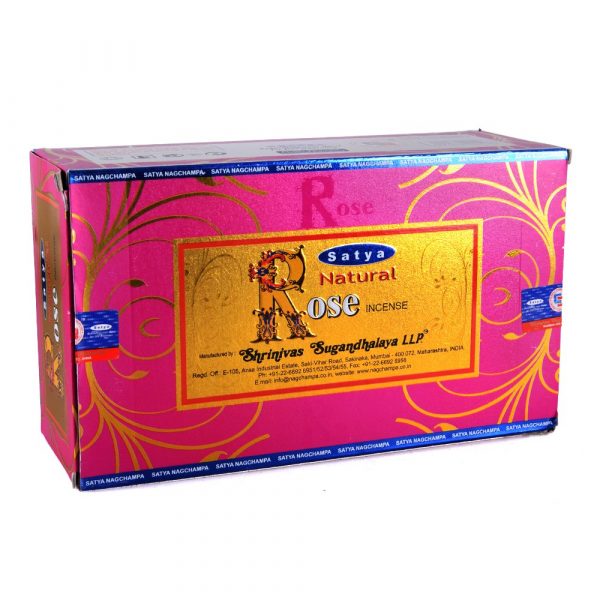 Incense - Rosa - Satya Natural - new range of smells - novelty - box 12 rods