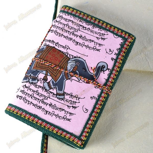 Book of the India - paper handmade - 100% - cotton - 13 cm