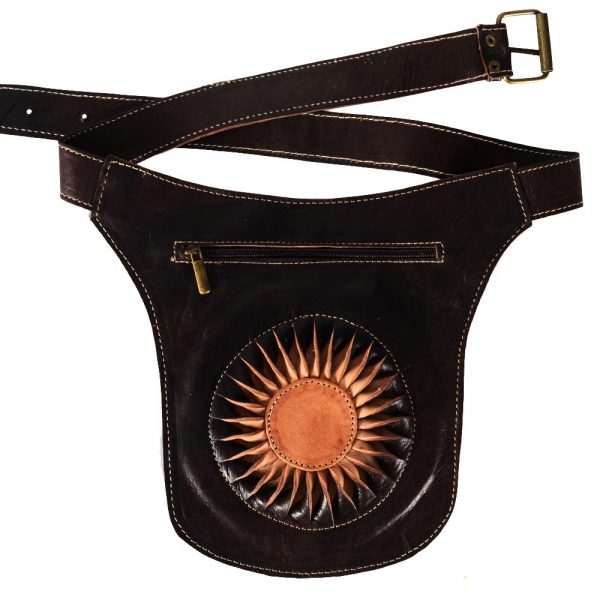Fanny Pack leather 'Sun' - great quality - 2 pockets - 2 colours available