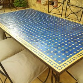 Artisan Mosaic Table - Rectangular- Handmade - Various Sizes and Colors