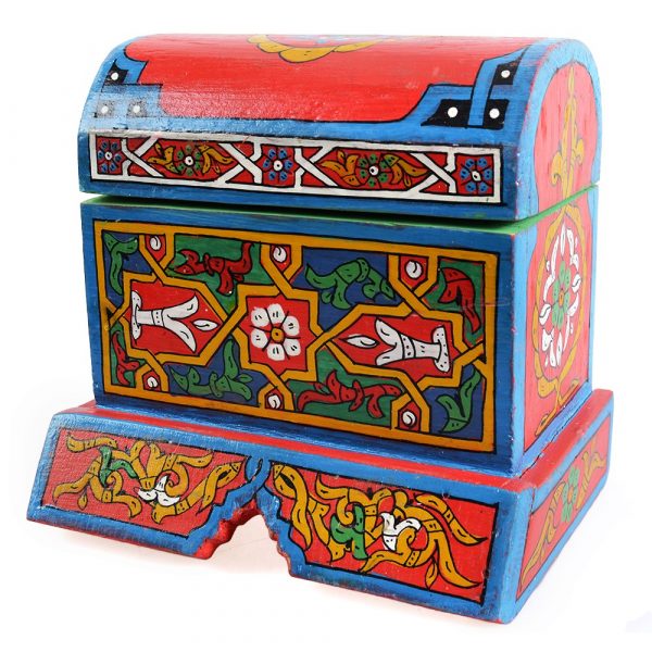Trunk Arab - made and hand - painted bright colours - quality