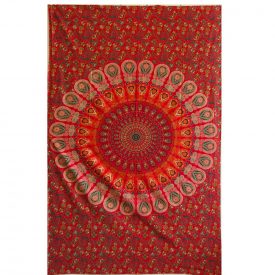 Fabric cotton India - elephant Imperial - artisan - 220 x 240 cm