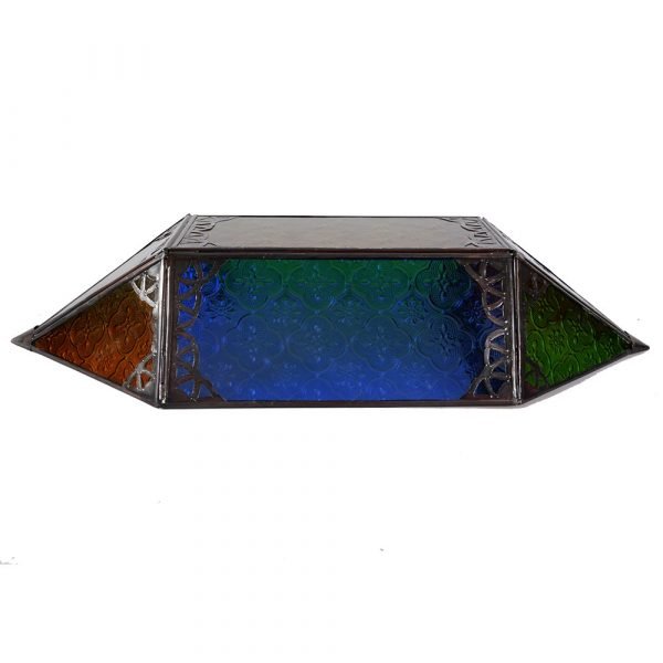 Apply glass draught - Multicolor - Rhombus - 43 cm