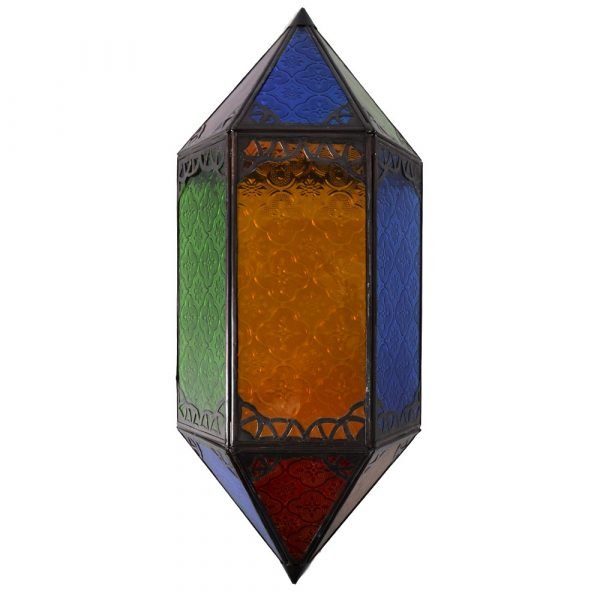 Apply glass draught - Multicolor - Rhombus - 43 cm