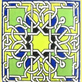 Magnet mosaic Andalusi - ceramic enamel - model 12 - 6 cm