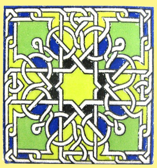 Magnet mosaic Andalusi - ceramic enamel - model 12 - 6 cm