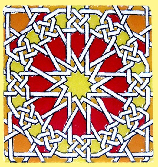 Magnet mosaic Andalusi-ceramic enamel-model 13-6 cm