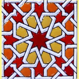 Magnet mosaic Andalusi - ceramic enamel - model 15 - 6 cm