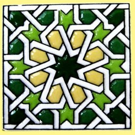 Magnet mosaic Andalusi - ceramic enamel - model 17 - 6 cm