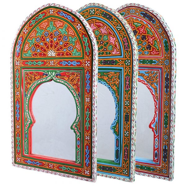 Mirror Andalusí hand - painted various colors - 29 cm