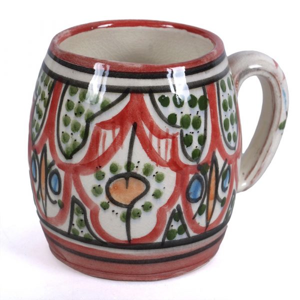 Ceramic Arabic Cup - Decorated Andalusí - Handmade - 10 cm