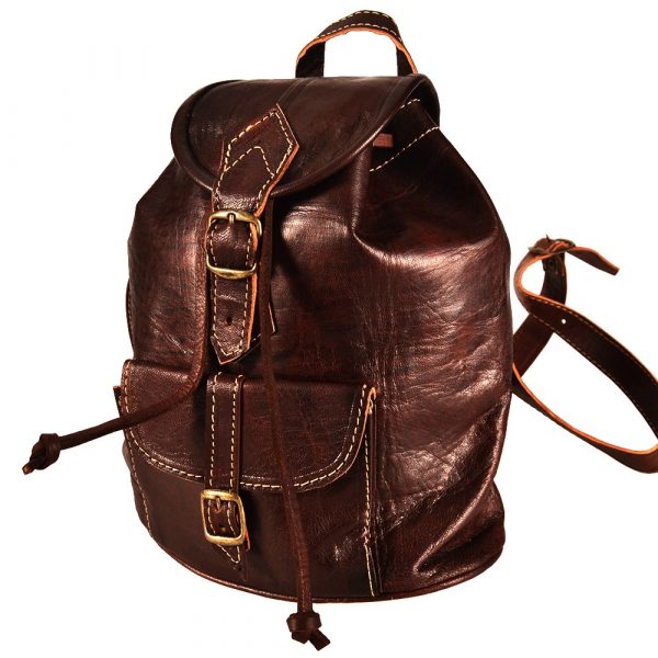 Leather Backpack - 2 Pockets - Model YEIBEIN