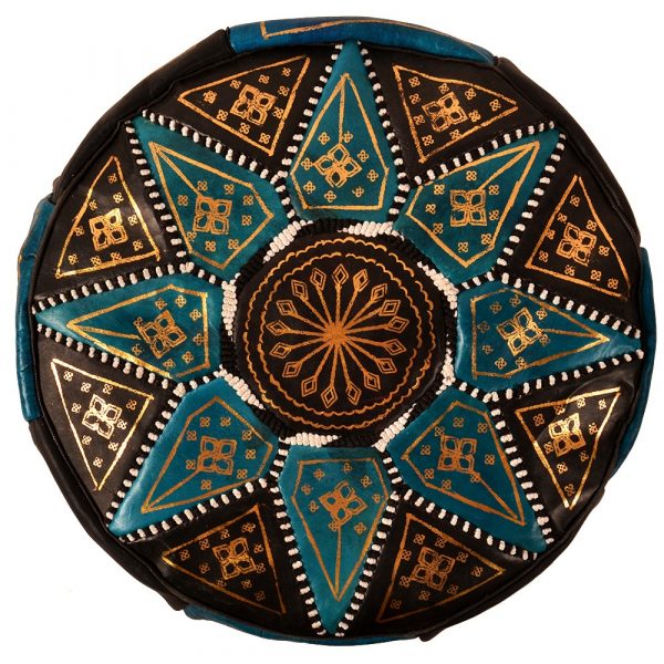 Two-tone Puff Leather - Arab Mosaic Design - Craftsman - Model Aswad
