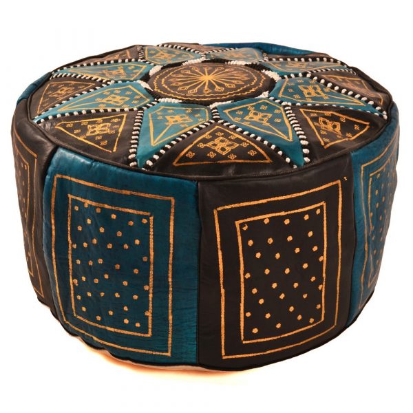 Two-tone Puff Leather - Arab Mosaic Design - Craftsman - Model Aswad