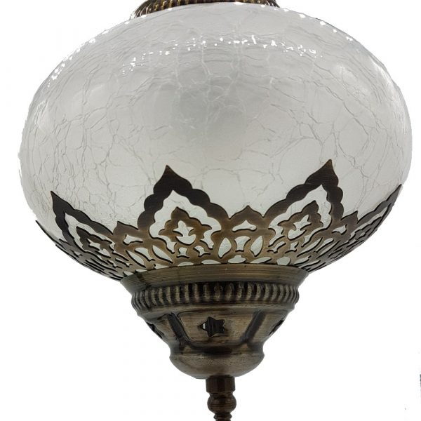 Lamp Night Table - Craquelure Crystal - Model KASAB