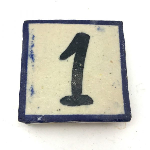Blue Tile Numbers - Craft - 5 x 5 cm - Sarka Model