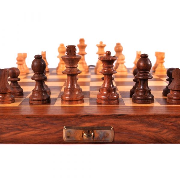 Folding Wood Chess - Handmade Chips - Akla Model