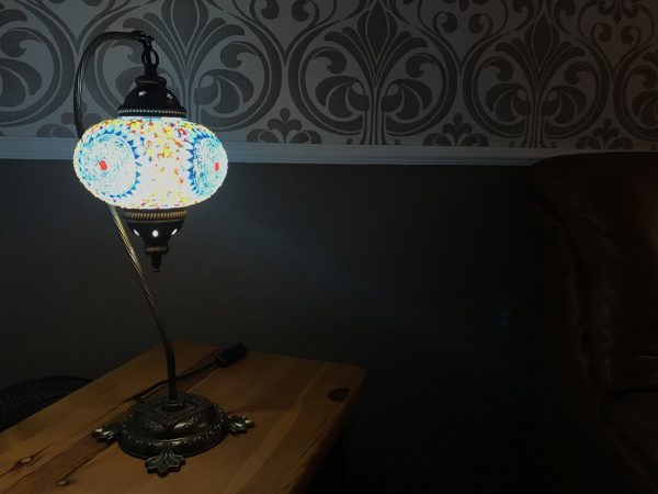 Turkish Lamp Bedside Table - Swan Model - 17 cm