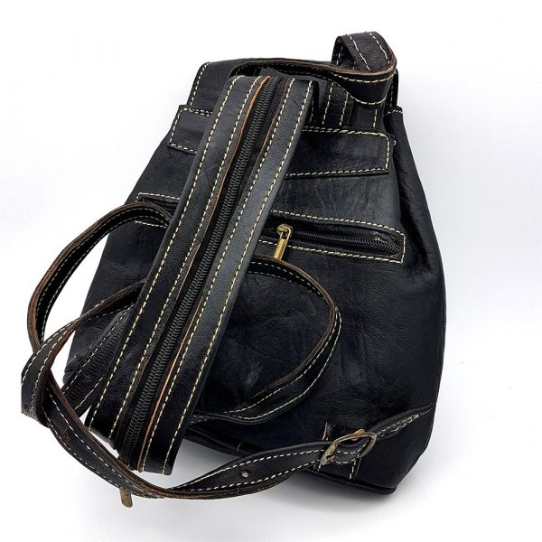 Leather Backpack - 4 Pockets - 100% Leather - Model SAGUIR