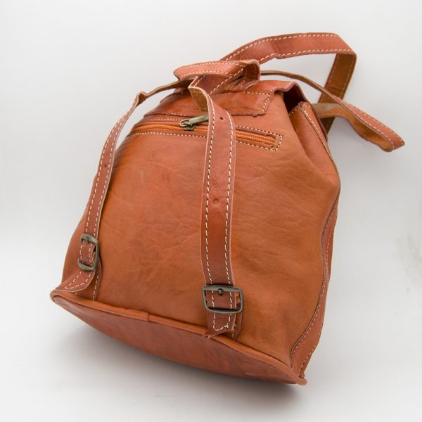 Leather Backpack - 5 Pockets - 100% Leather - Model SAGUIR