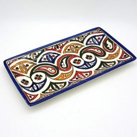 Dish or tray Rectangular Hand-painted ceramic - SERIE FESI