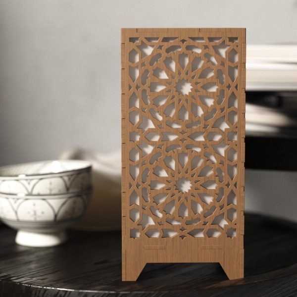 Alkauzar Wooden Lamp - Alhambra Mosaic Design