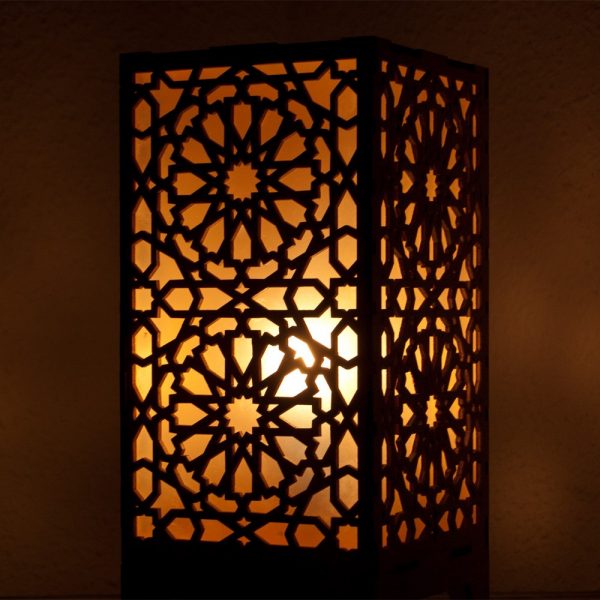 Alkauzar Wooden Lamp - Mosaic Design Alhambra