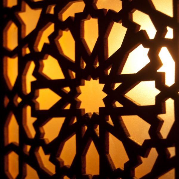 Alkauzar Wooden Lamp - Alhambra Mosaic Design