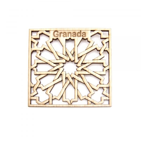 Pack 6 Granada Souvenir Coasters - Alhambra Lattice