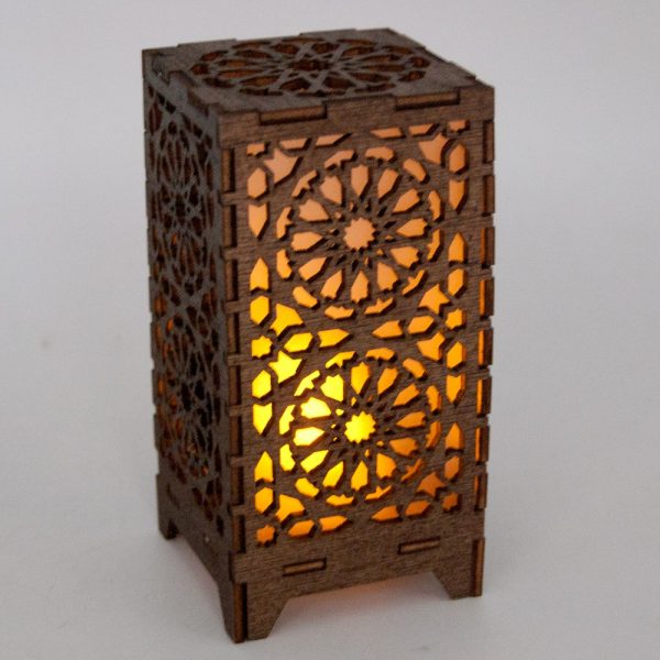 Mini Alhambra Lantern - Wood - Led
