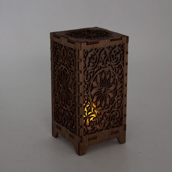 Mini Shams Lantern - Wood - Led