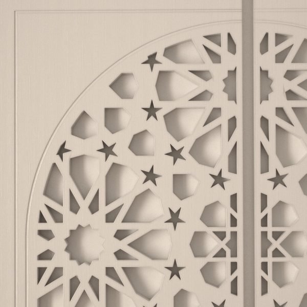 Arabic Wood Lattice Door - 200 x 120 cm - Samai Model