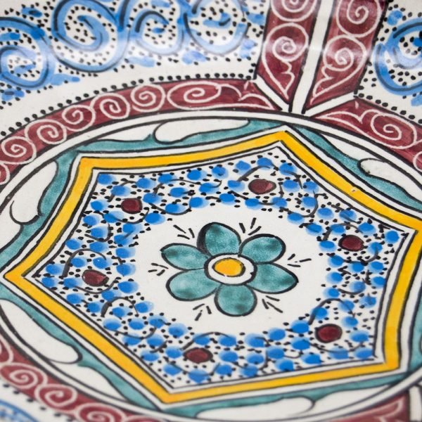 Deep Plate Fez 35 cm - Painted Ceramic - Andalusian Fruit Bowl
