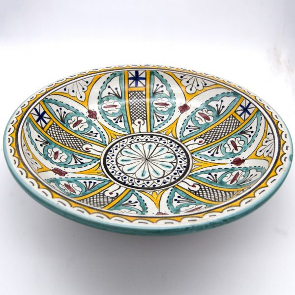 Deep Plate Fez 35 cm - Painted Ceramic - Andalusian Fruit Bowl