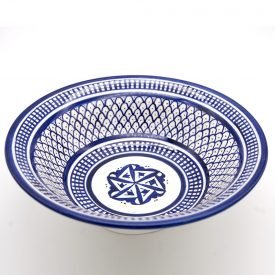 Decorated Fez Plate 23 cm - Painted Ceramic