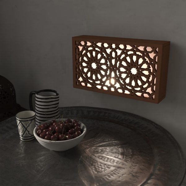 Wall Lamp or Ceiling - Openwork Arabic Lattice - Alhambra Model
