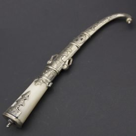 Alpaca Decorative Dagger with Bone Handle - Abiad Model - 28 cm