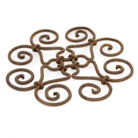 Handmade forging table mat - Geometric design - Spiral model