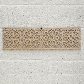Laminated Wood Lattice - Laser Cut - Alhambra Design- 50 x 14cm