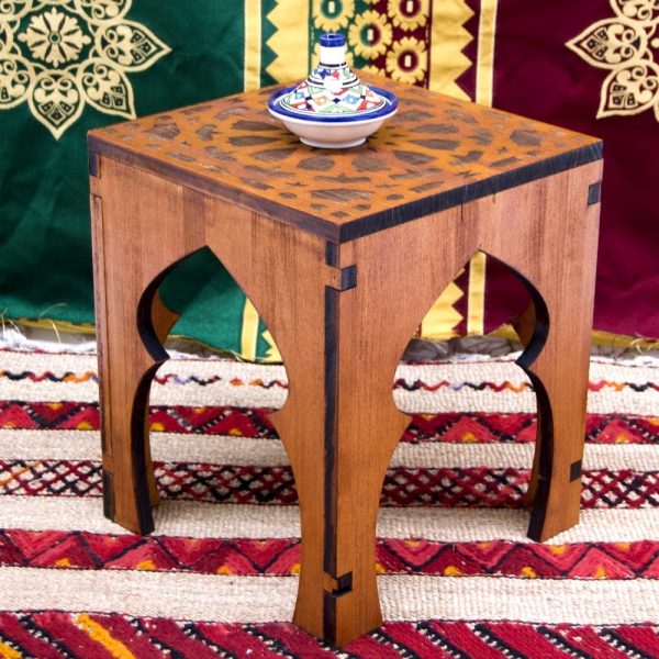 Teteria Coffee Table or Stool - 100% Wood - Alhambra Design - Deluxe