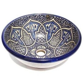 Arabic Ceramic Sink 40cm - Artesania Fes - Hand Painted