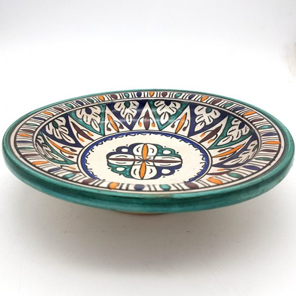 Arabic Ceramic Plate Fez - 22cm - Hand Painted