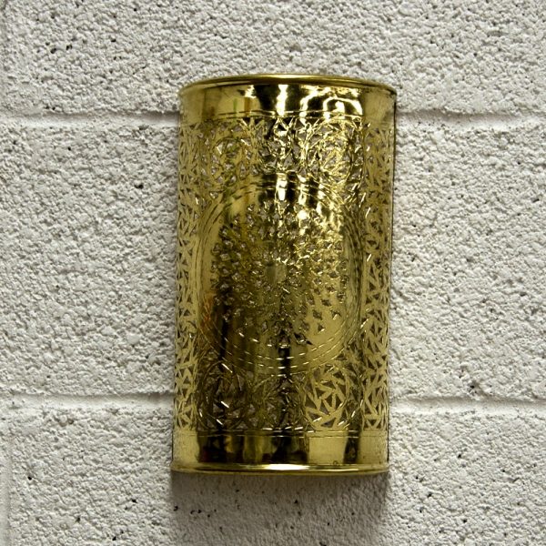 Arab Cylinder Wall Lamp - Golden Brass - Astawana Model