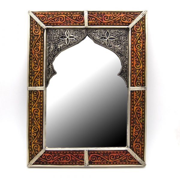Arabic Decoration Mirror - Carved Alpaca - Bab Zahara Model