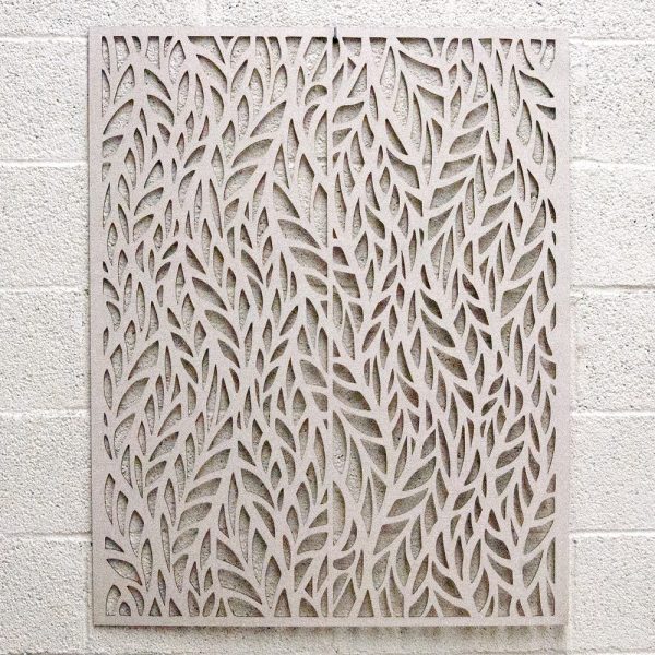 White Wood Lattice - Autumn Design - 100 x 80 cm
