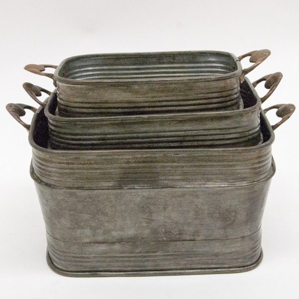 Pack 3 Metal Multipurpose Baskets - Bintage Model