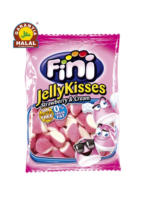 Strawberry Kisses - Halal Treats - Gluten Free and 0% Fat - Fini - 100 gr