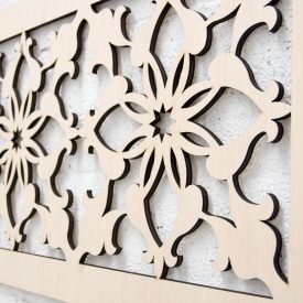 Wooden Lattice - Laser Cut - Medieval Design - 120x 50 cm